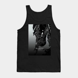 Mumbai India City Map dark Tank Top